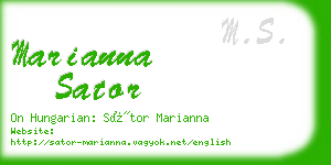 marianna sator business card